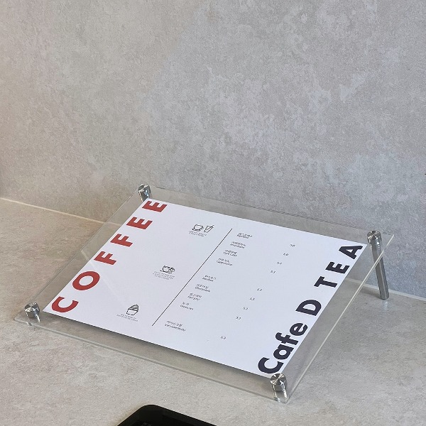 카페메뉴판 제작 미용실 디자인 식당 테이블 메뉴판 인쇄 클래식 투명 A5